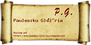 Pauleszku Glória névjegykártya